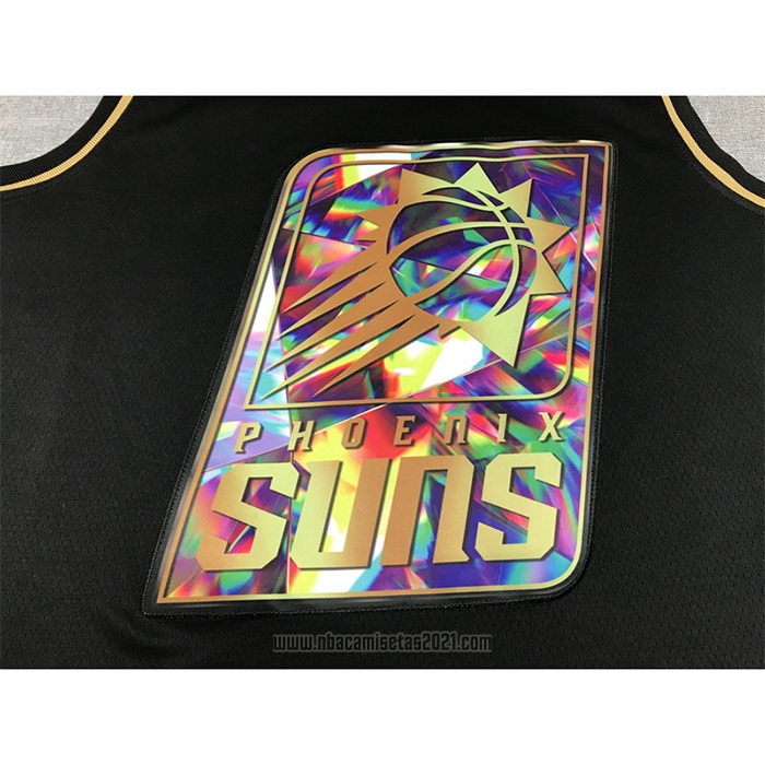 Camiseta Golden Edition Phoenix Suns Devin Booker #1 2021-22 Negro
